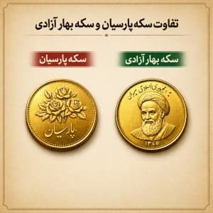 فرق سکه پارسیان و بهار آزادی